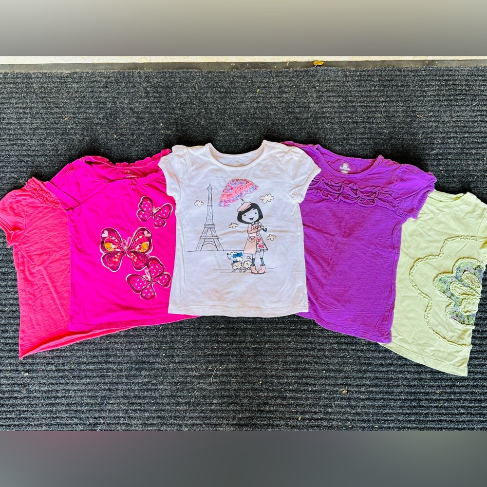Bundle of Colorful Kids Graphic T-Shirts Bundle Size 4T